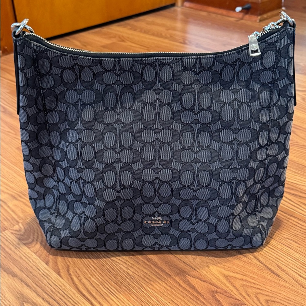 Large Coach Black Signature Celeste Bag